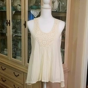 RXB Medium Ivory Crocheted Cami